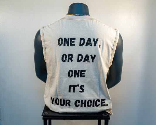 HENKO's beige vest 100% cotton semi-oversize